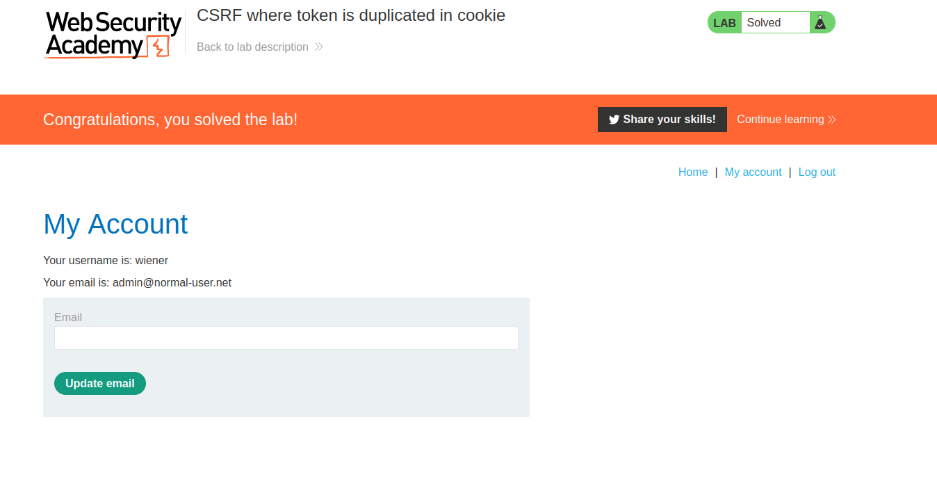 CSRF exploit working