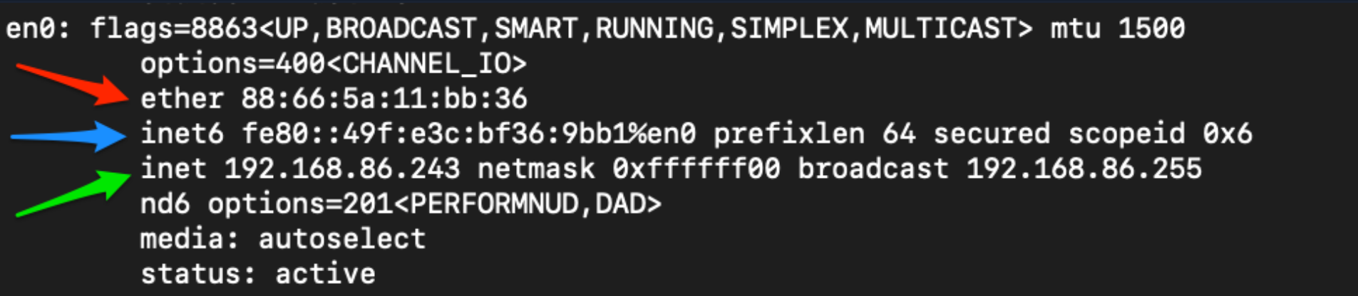 MAC address example