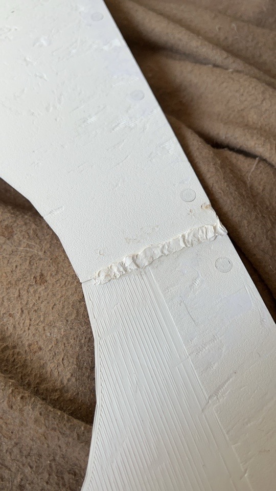 Close-up of the PLA welded joint