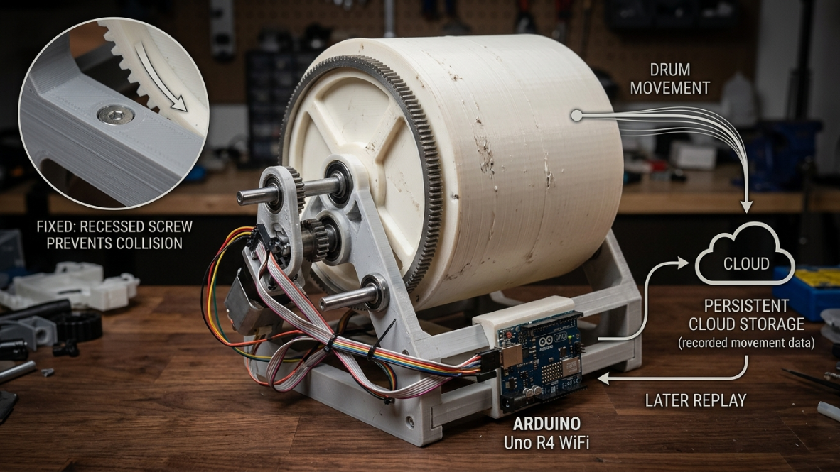 Automatic litter box mechanical fix record replay
