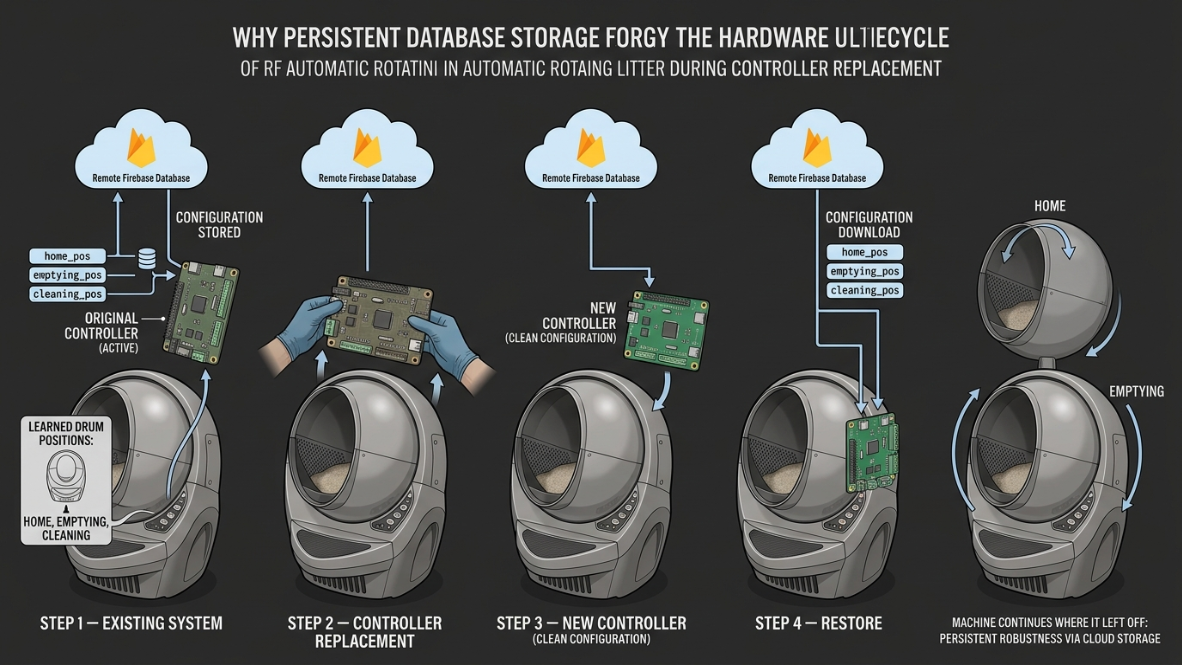 Litter box controller replacement firebase restore