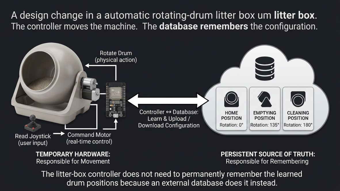 Litter box controller vs database architecture