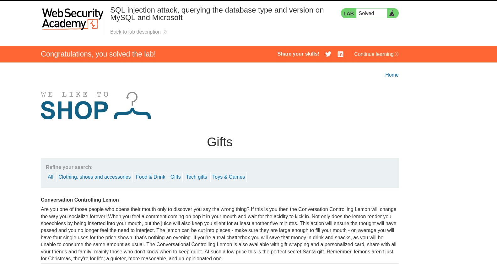 Version string rendered